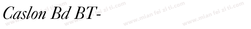 Caslon Bd BT字体转换